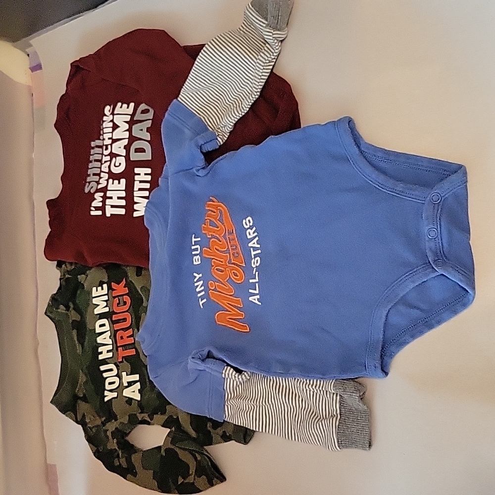 3 Garanimals Long Sleeve Onesies